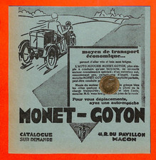 MACON (71) LES MOTO MONET GOYON / ADVERTISING ADVERTISING 1931