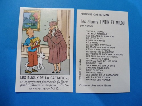 Chromos tintin rare année 70 - chromos,