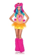 Sexy Shelly Monster Tutu Dress & Furry Hood Costume Adult