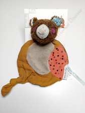 Doudou Plat Rond Ours Marron Attache Tétine Les Jolis Trop Beaux  -  Moulin Roty