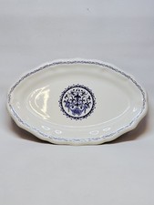 Large Oval Dish Gien Service Rouen 32 Blue