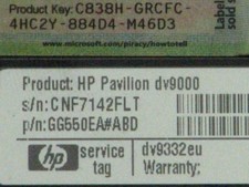 Boîtier Dessous HP DV9000 PC Portable 301-23773