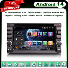 8-Core Android 14 64GO 2 Din Autoradio GPS DVD Stéréo BT 5.0 CarPlay DAB+GPS SWC