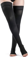 Sigvaris Access/Dynaven Open Toe Thigh Highs w/Grip-Top 30-40 Black Small Short
