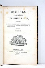LIVRE ANCIEN PARNY OEUVRES