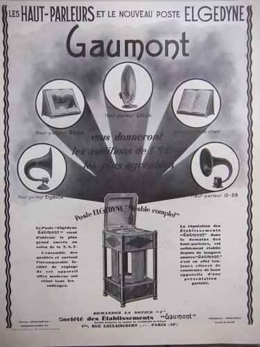 Publicité 1927 gaumont les - publicitÉ,