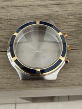 Vintage Boitier Eterna Airforce Chronographe Quartz Or 18 et Acier Homme 37 mm