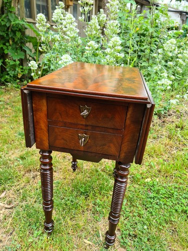 Table volets 19em acajou - table, a