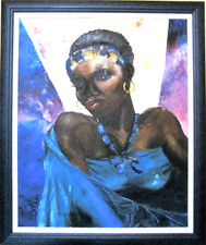 Dominique Jeanne Bynen 1999 BARA L'Africaine 60x70cm Portrait Girl Woman Excellent!