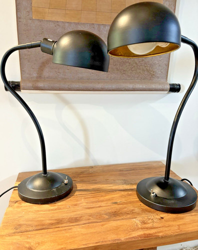 Lampe chevet paire noir - chevet, or