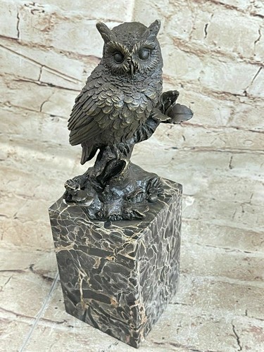 Sculpture hibou bronze - de, en