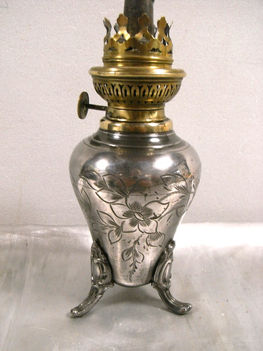 Old oil lamp tripod - old,