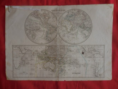 Carte mappemonde en deux - mappemonde,