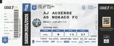Ticket de Football AJ AUXERRE vs A S MONACO Championnat de France 2025/2026