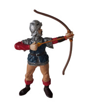Figurine Archer bleu PLASTOY 62002 Médiéval