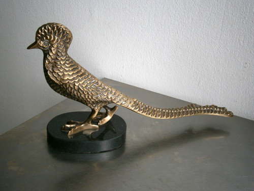 Statue oiseau faisan 1950 - oiseau,
