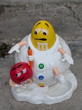 Distributeur de Bonbons M&M's Rouge & Jaune - Thème Bonhomme de Neige (Noël)