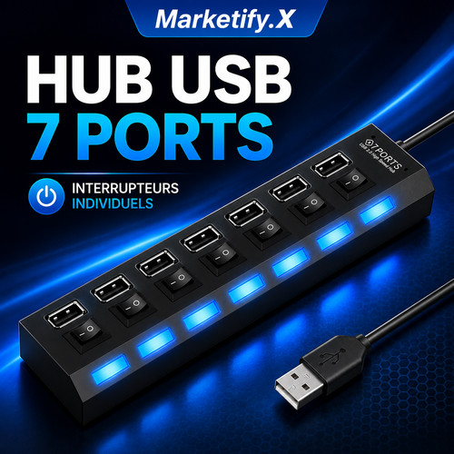 Hub usb ports multiprise - 7,