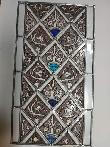 Vitrail grisaille cage - grisaille, à