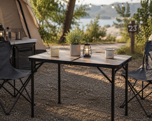 Table pliante aluminium - table, en