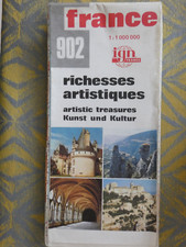 card IGN 902 grey series France 1/1000 000 artistic riches 1978