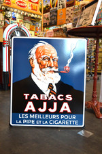 Plaque émaillée AJJA tabac pipe enamel sign emailschild