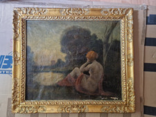 Symbolist school, oil on