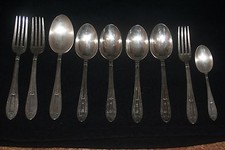 Various household set - Dussop hallmark - silverware 1910 -1930