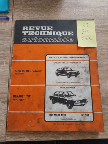 Revue technique renault tl - renault, 18