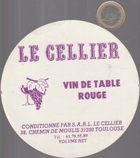 AUTOCOLLANTS. Vin. LE CELLIER