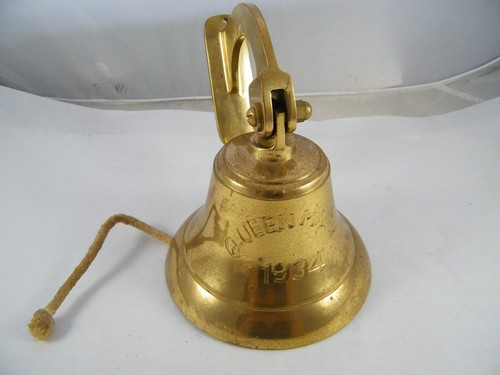 Brass bell queen mary 1934 - brass,