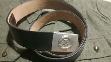 Leather belt + buckle Ex-East Germany-NVA (length 110 cm)?5a.