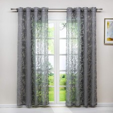 HeichkelL Rideau en voile avec œillets Transparent Design évasé 1 pièce 140 x