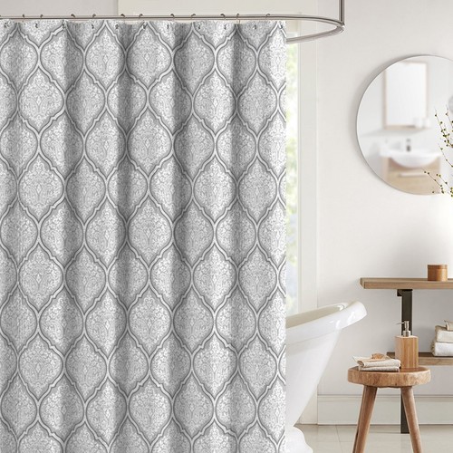 Juno grey white fabric shower - white,