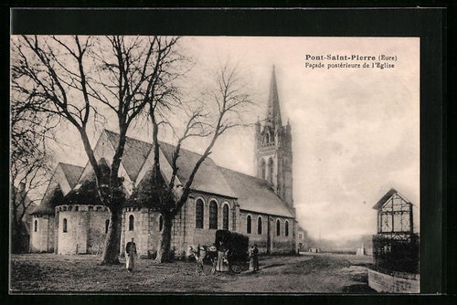 Cpa pont saint pierre - pont-saint-pierre,, facade