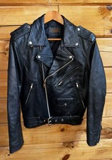 Street & Steel Police Motorcycle Moto Black Leather Jacket Men’s Sz 40 Heavy