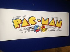 Autocollant PAC MAN fronton BORNE D'ARCADE