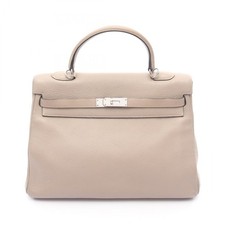 HERMES Kelly 35 Shulder Handbag Togo leather Beige Used Women F SHW NO cadena