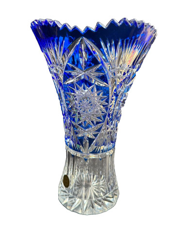 Grand vase cristal taillé - grand, –