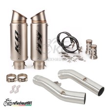 For Yamaha FJR1300 2001-2023 Slip On Black Muffler Exhaust Pipe Middle Link Tube