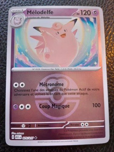 Carte pokémon melodelfe - carte,