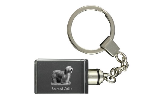 Bearded collie porte clés - collie, porte-clés