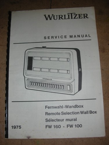 Manuel juke box wurlitzer - juke,