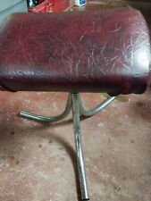 OTTOMAN Hair Salon Chair Foot Rest Stool Leather Tri Chrome Leg Ottoman BenchVgt