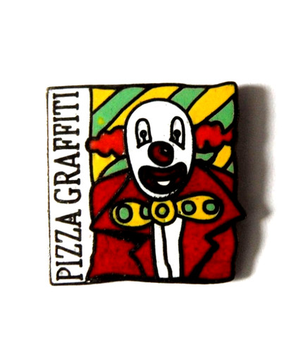 Pin clown pizza graffiti - ,