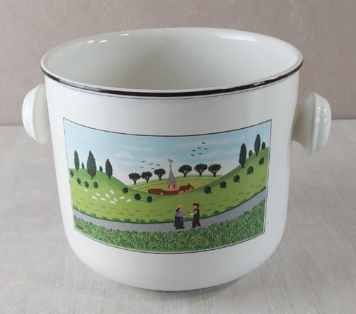 Ancien cache pot décor - pot,,