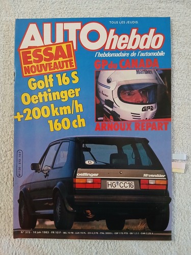 Auto hebdo 373 6 1983 - hebdo, n°373