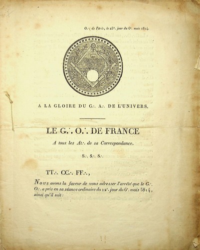 Franc maconnerie 1814 - maconnerie,