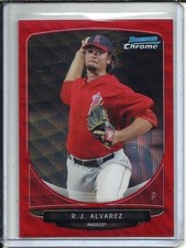 R.J. Alvarez 2013 Bowman Chrome Red Wave Refractor #08/25