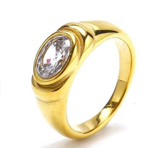 Bague chevalière acier - bague, en